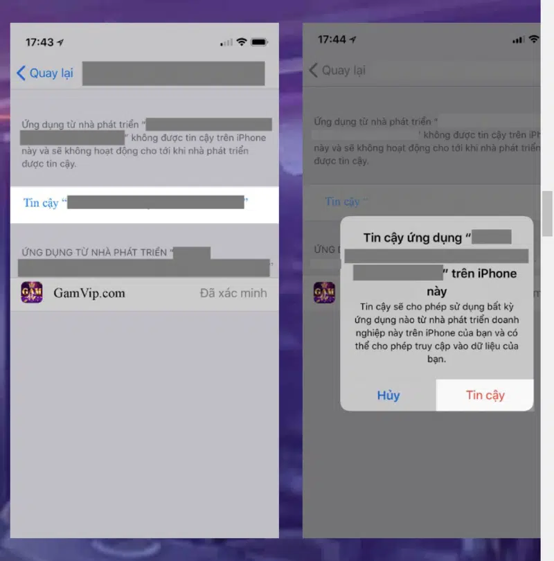 Hướng dẫn tai R365 - cổng game đổi thưởng uy tín Cho phép ứng dụng hoạt động trên iOS