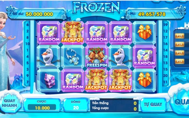 Frozen - Giới Thiệu Tựa Game Quay Hũ Nổi Bật Nhất Tại Sumvip Các dòng đổi thưởng trong game